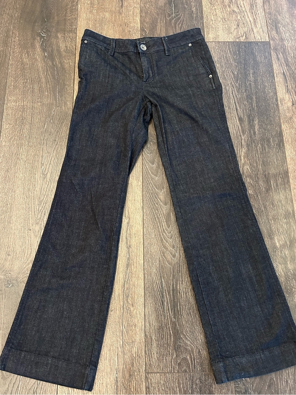 Banana Republic Trouser Jeans Womens 27P Navy Low Rise Straight Stretch Denim